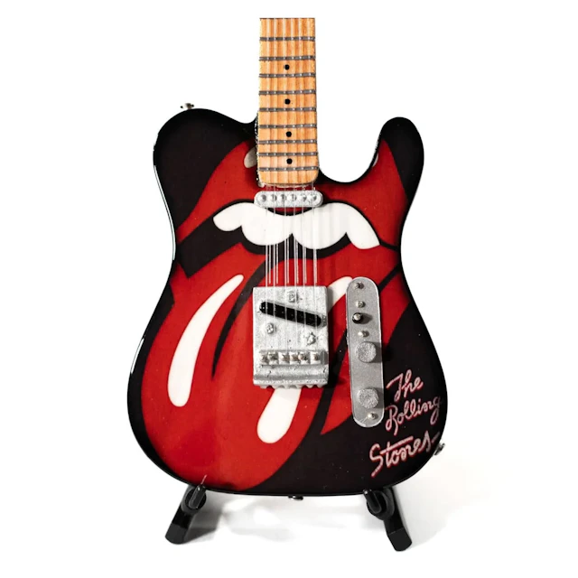 Rolling Stones Tongue and Lips Mini Guitar