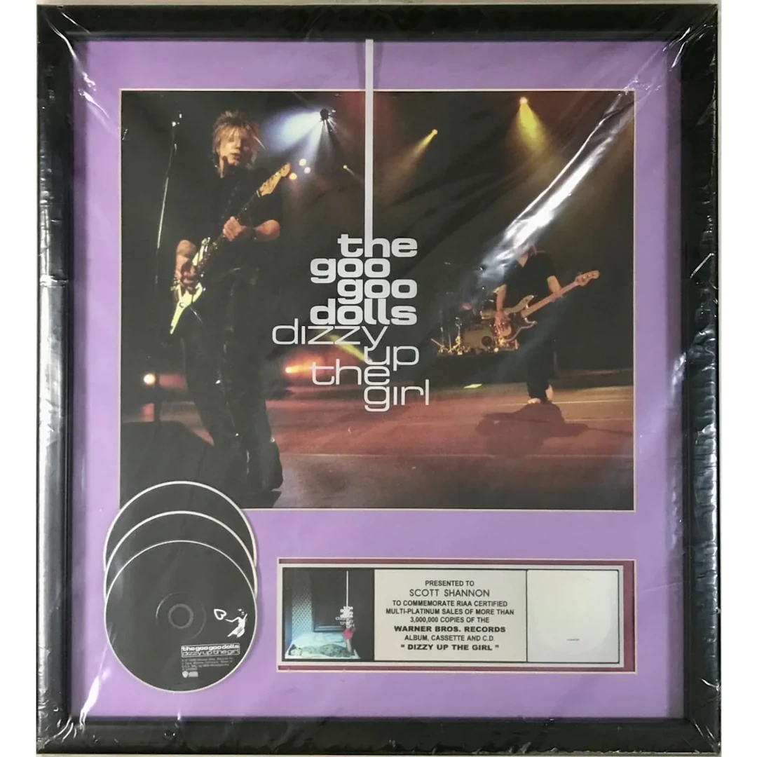 Goo Goo Dolls Dizzy Up The Girl RIAA 3x Multi-Platinum Album Award NEW, sealed