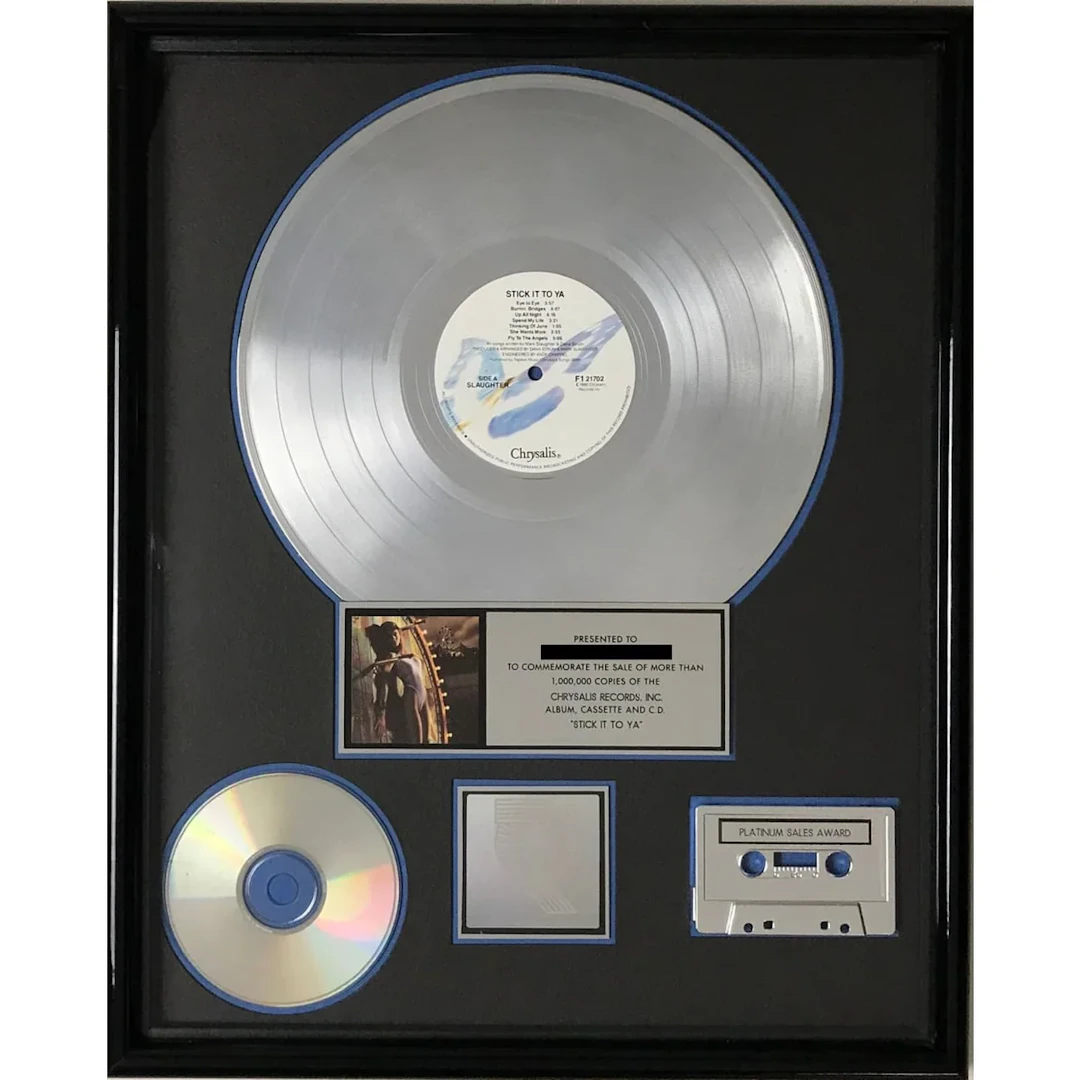 Slaughter Stick It To Ya RIAA Platinum Album Award