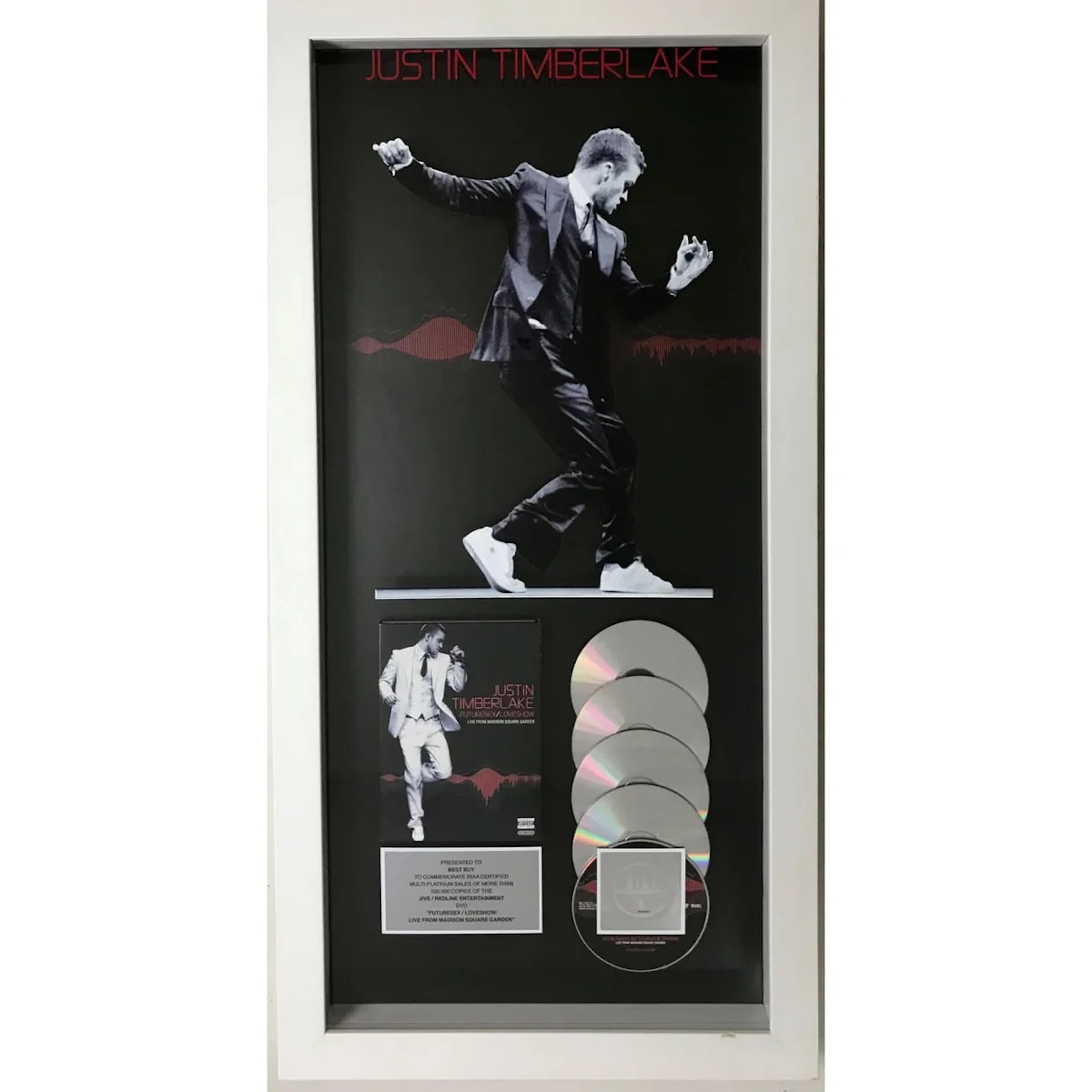 Justin Timberlake FutureSex/LoveShow: Live RIAA 5x Multi-Platinum Video Award