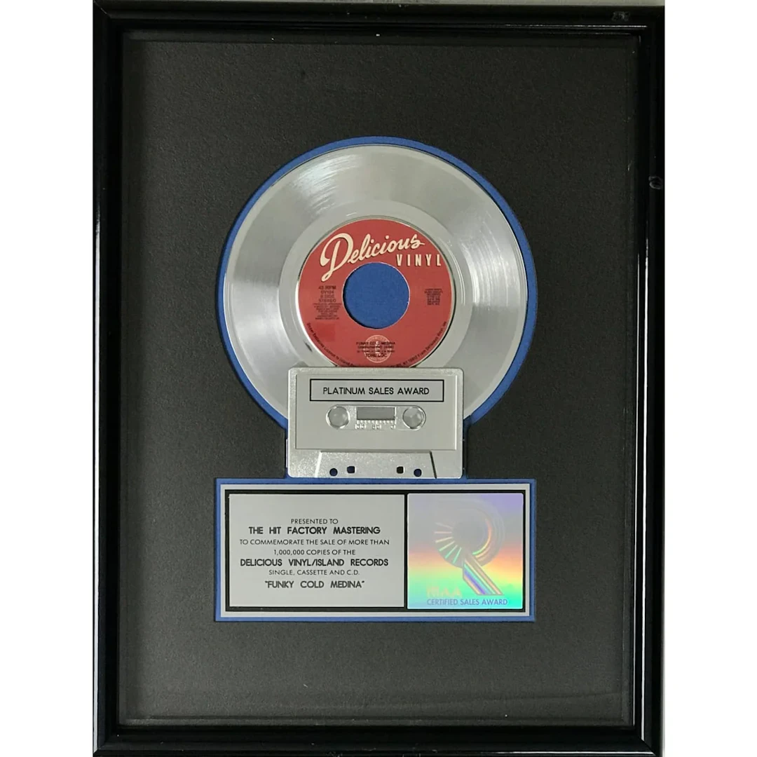 Tone Lōc "Funky Cold Medina" RIAA Platinum Single Award