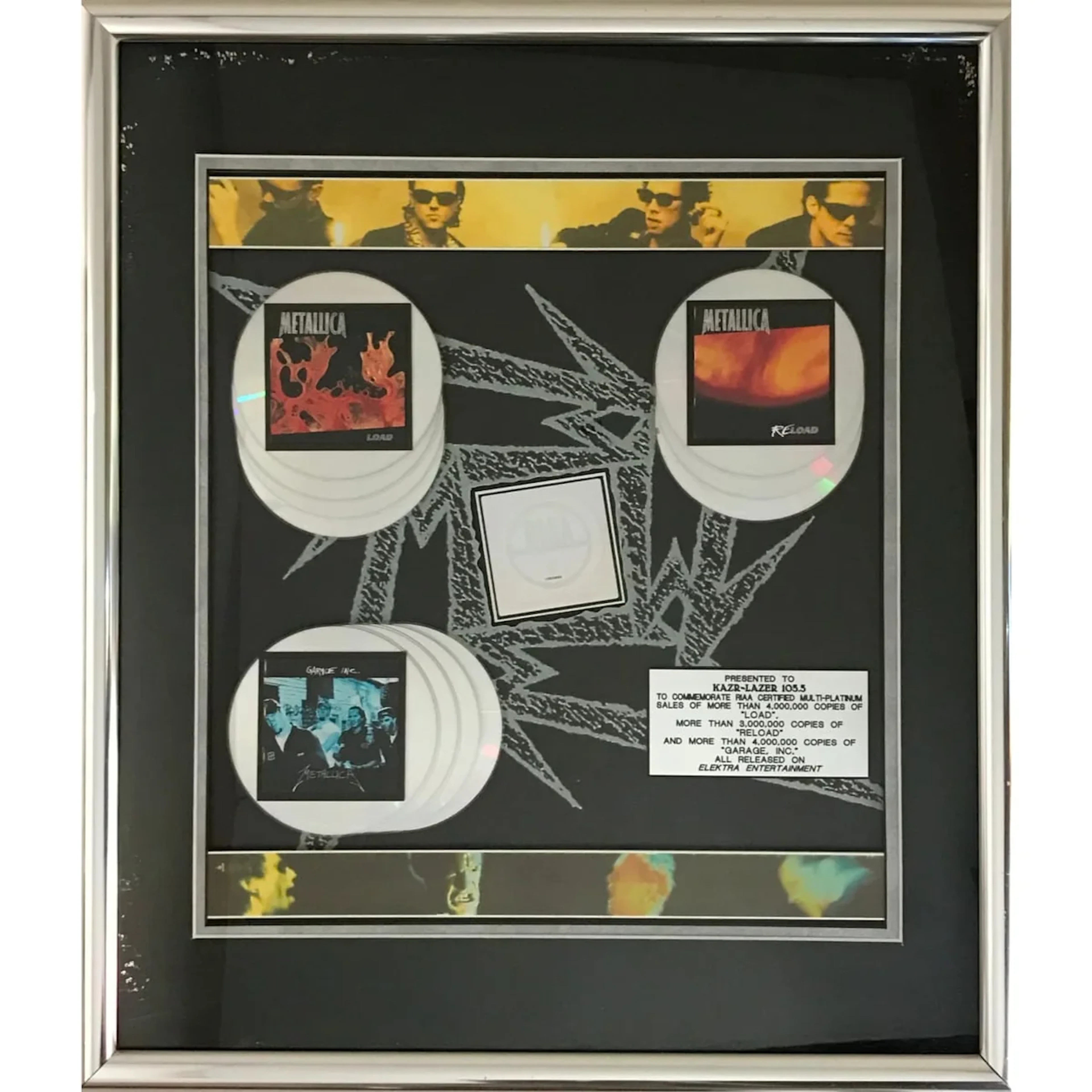Metallica Load, Reload & Garage Inc Combo RIAA Multi-Platinum Award