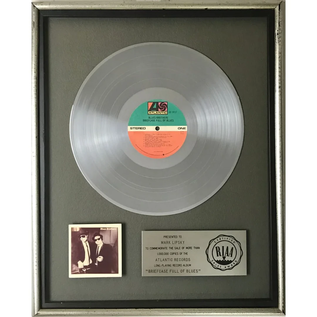 Blues Brothers Briefcase Full Of Blues RIAA Platinum Album Award
