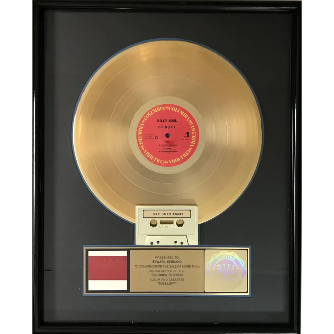 Billy Joel Kohuept RIAA Gold Album Award