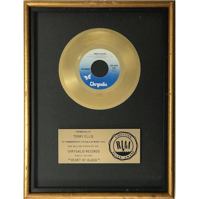 Blondie "Heart Of Glass" RIAA Gold Single Award