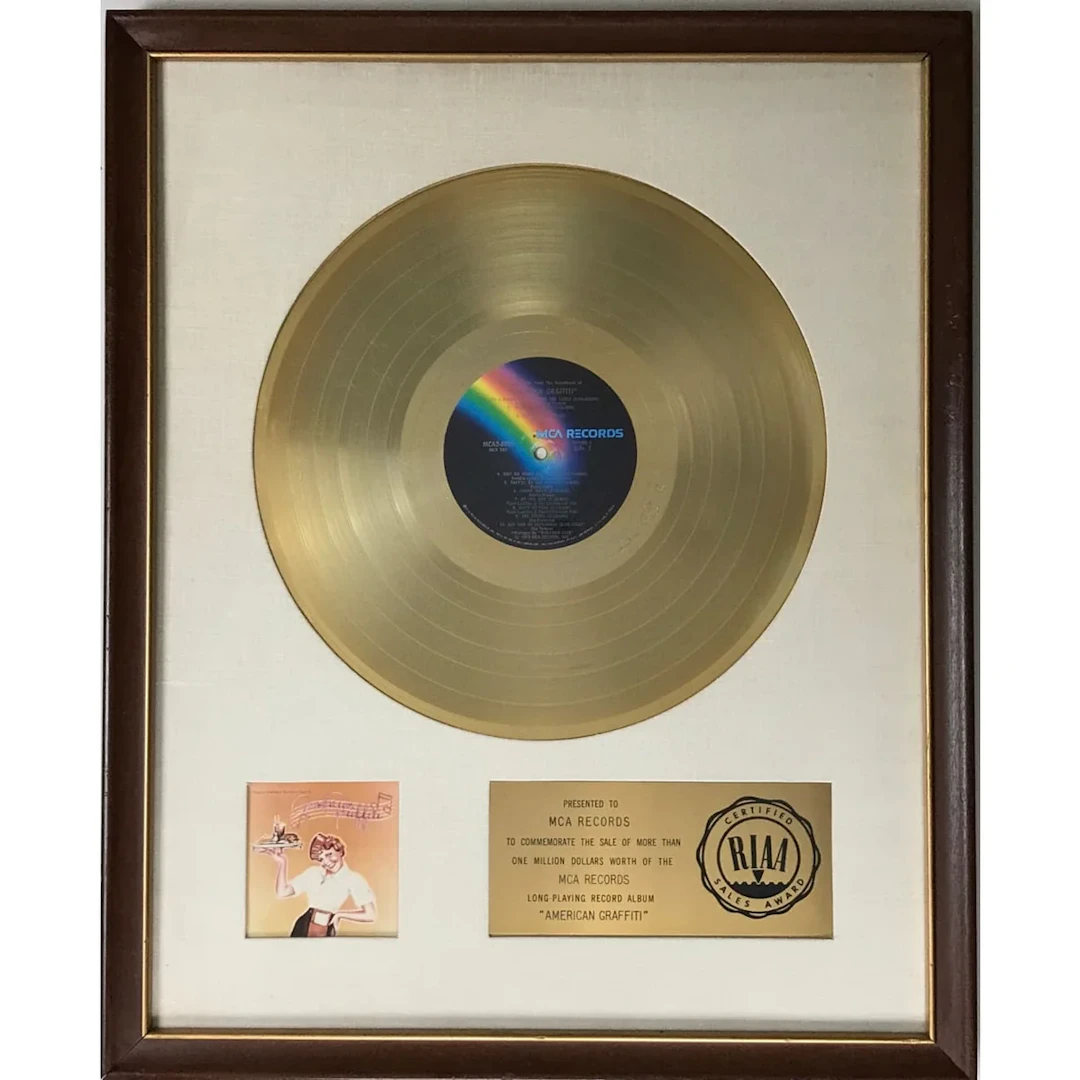 American Graffiti Soundtrack RIAA Gold LP Award - RARE