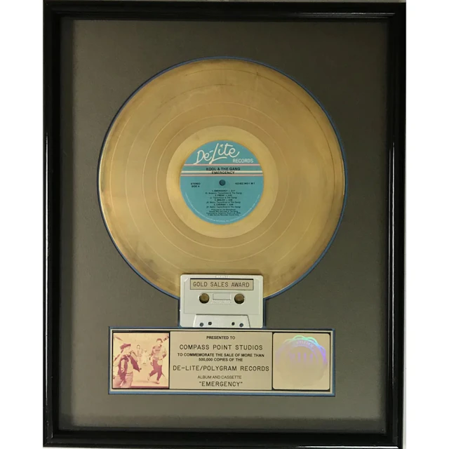 Kool & the Gang Emergency RIAA Gold Album Award