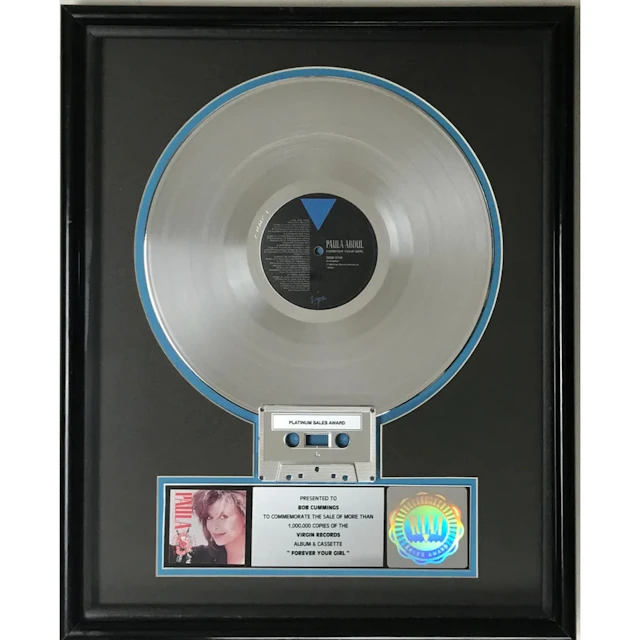 Paula Abdul Forever Your Girl RIAA Platinum Album Award
