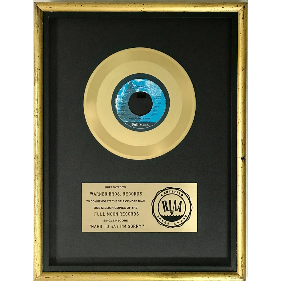 Chicago "Hard To Say I'm Sorry" RIAA Gold Single Award