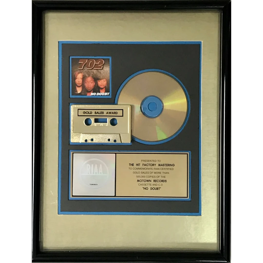 702 No Doubt RIAA Gold Album Award