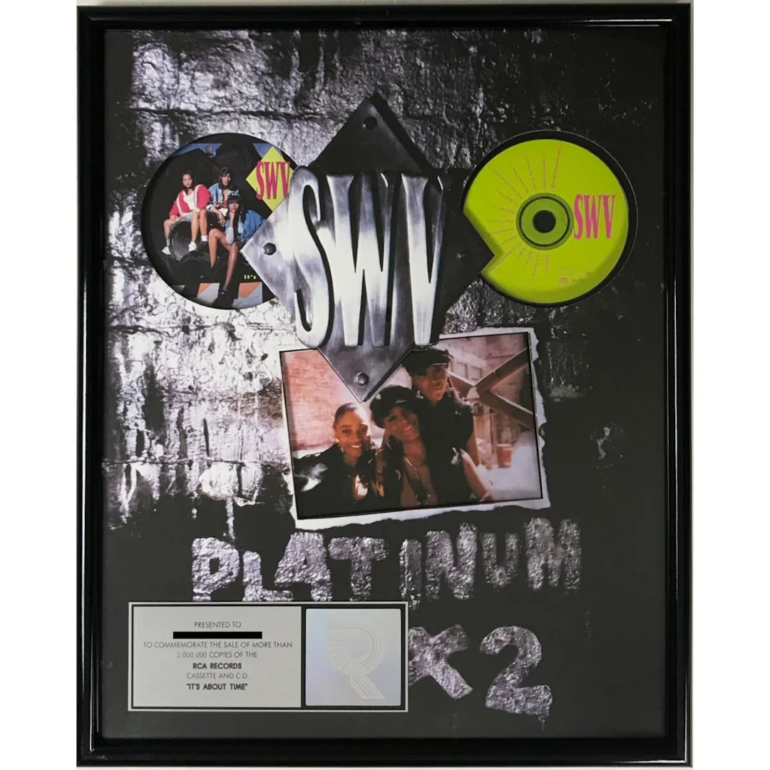 SWV It's About Time RIAA 2x Multi-Platinum Album Award