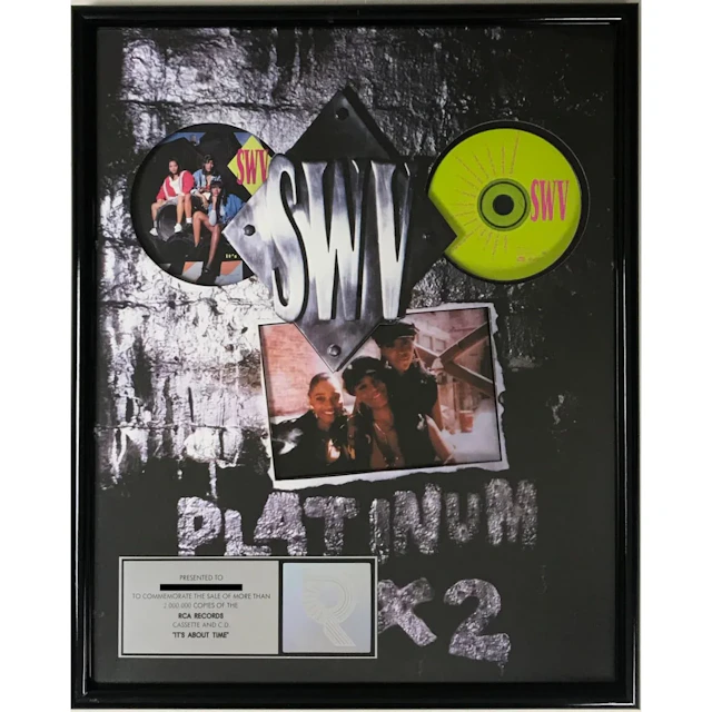 SWV It's About Time RIAA 2x Multi-Platinum Album Award