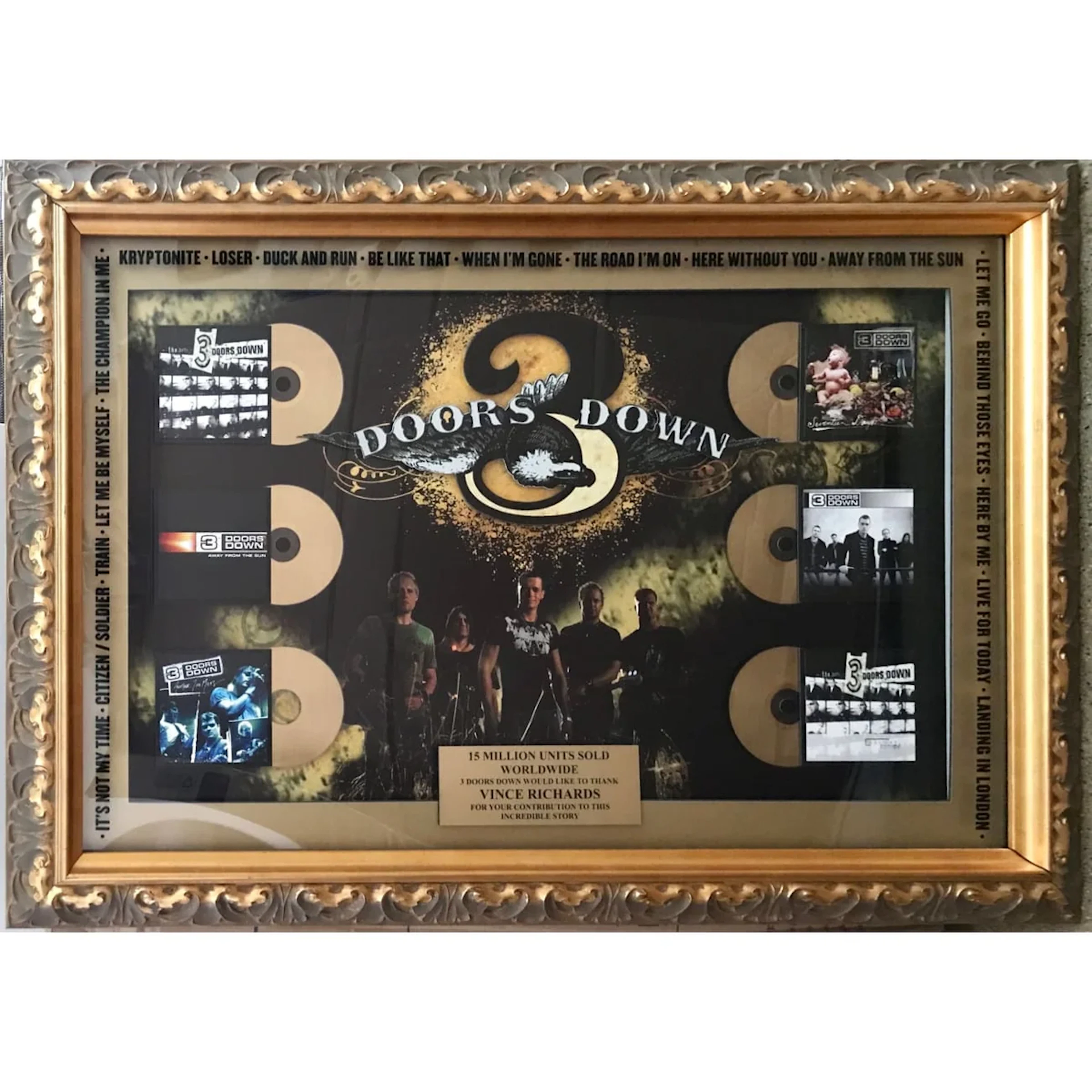 3 Doors Down 6 Album Combo Label 15M Award