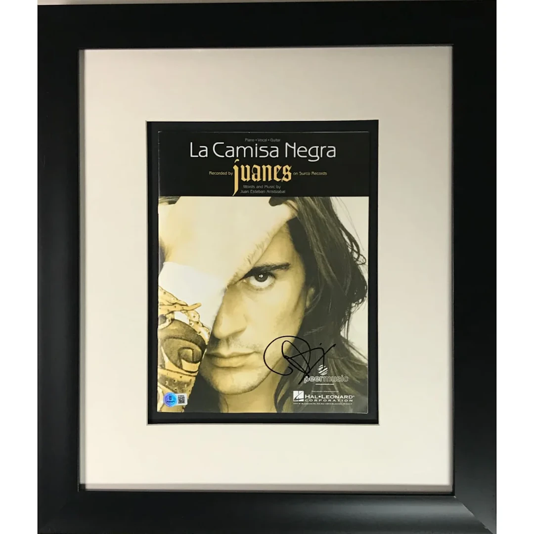 Juanes Signed "La Camisa Negra" Sheet Music w/BAS COA