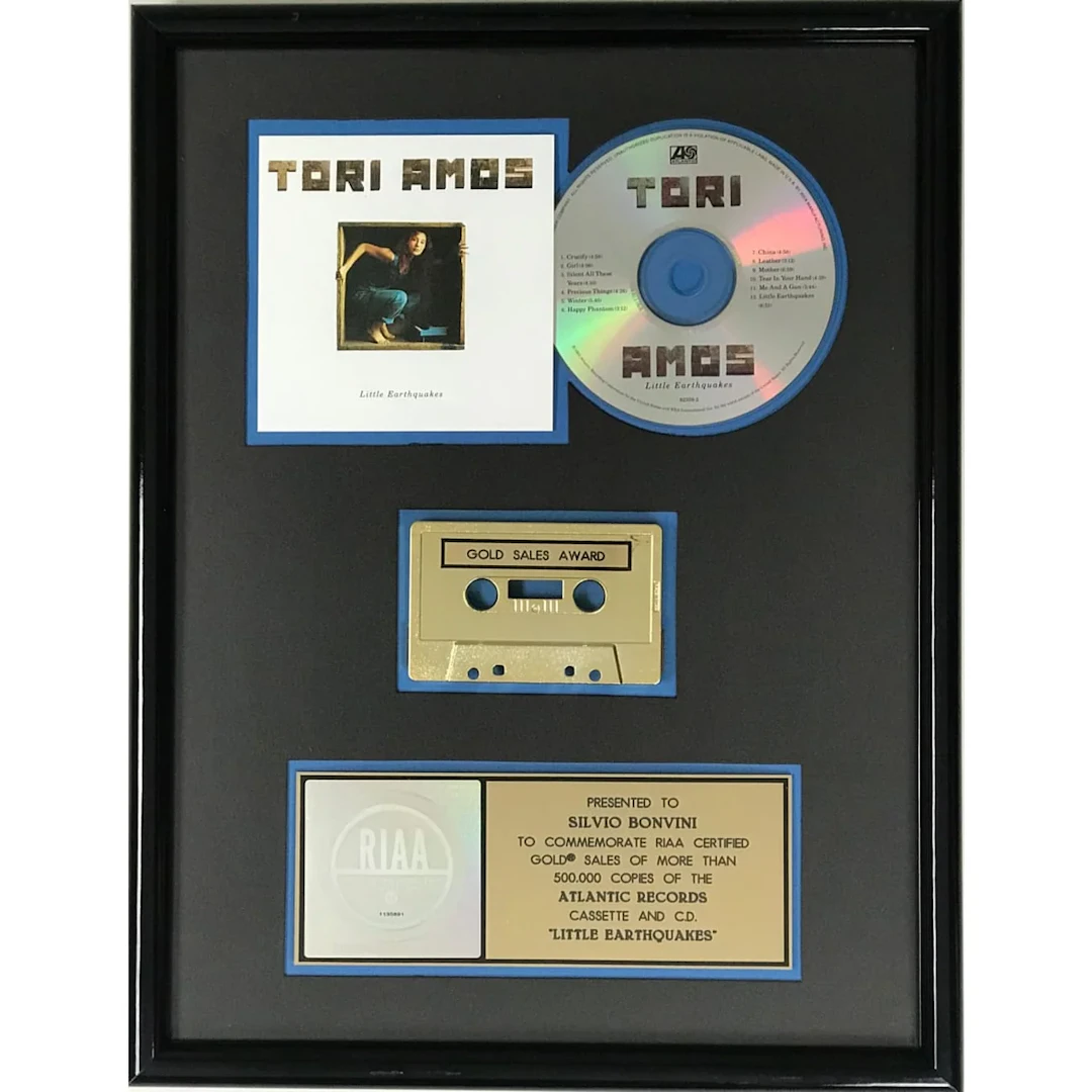 Tori Amos Little Earthquakes RIAA Gold Album Award