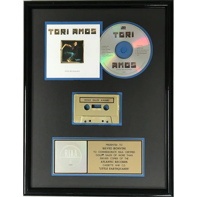 Tori Amos Little Earthquakes RIAA Gold Album Award