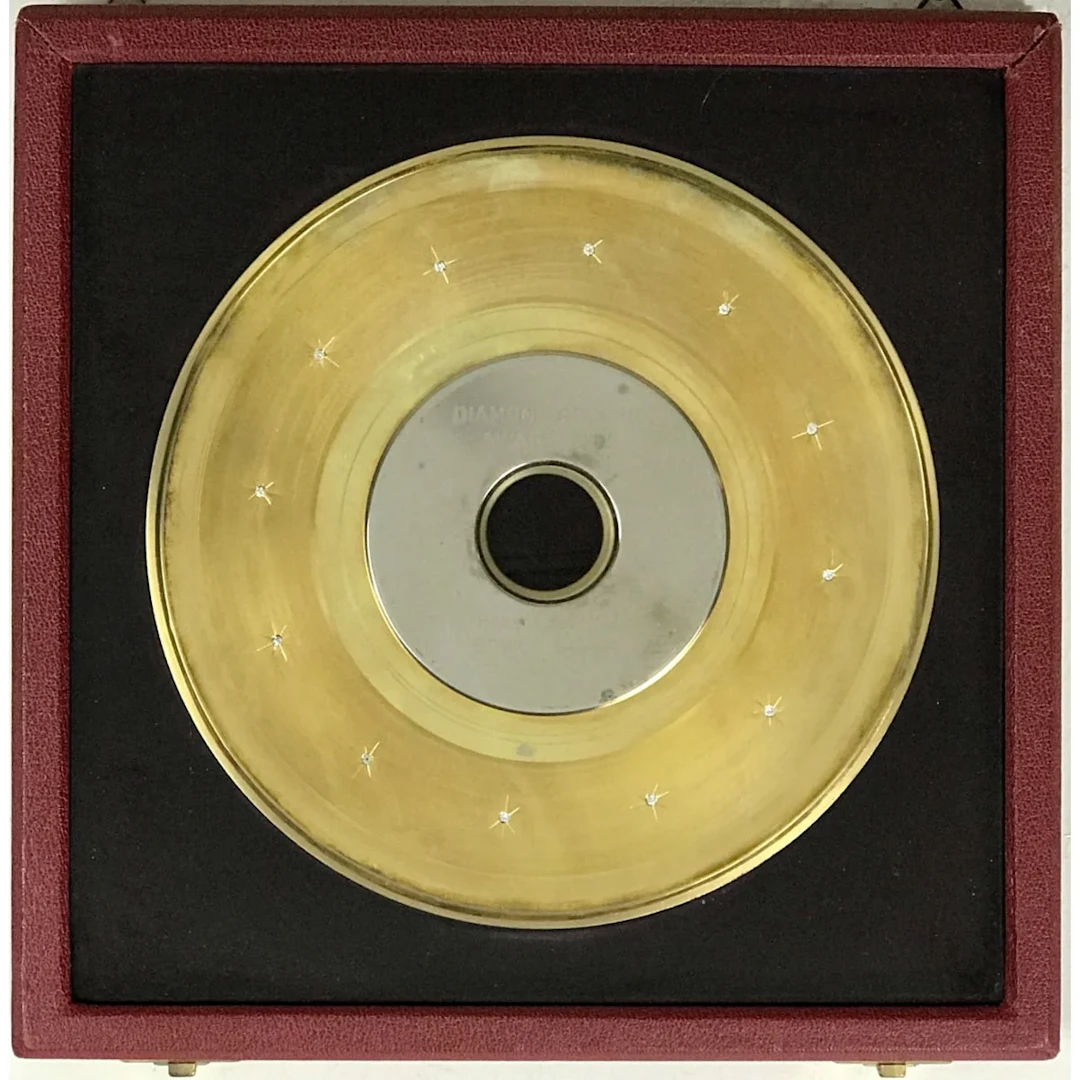 Edwin Starr 1987 Belgian 1ct. Diamond Record Award presented to Edwin
