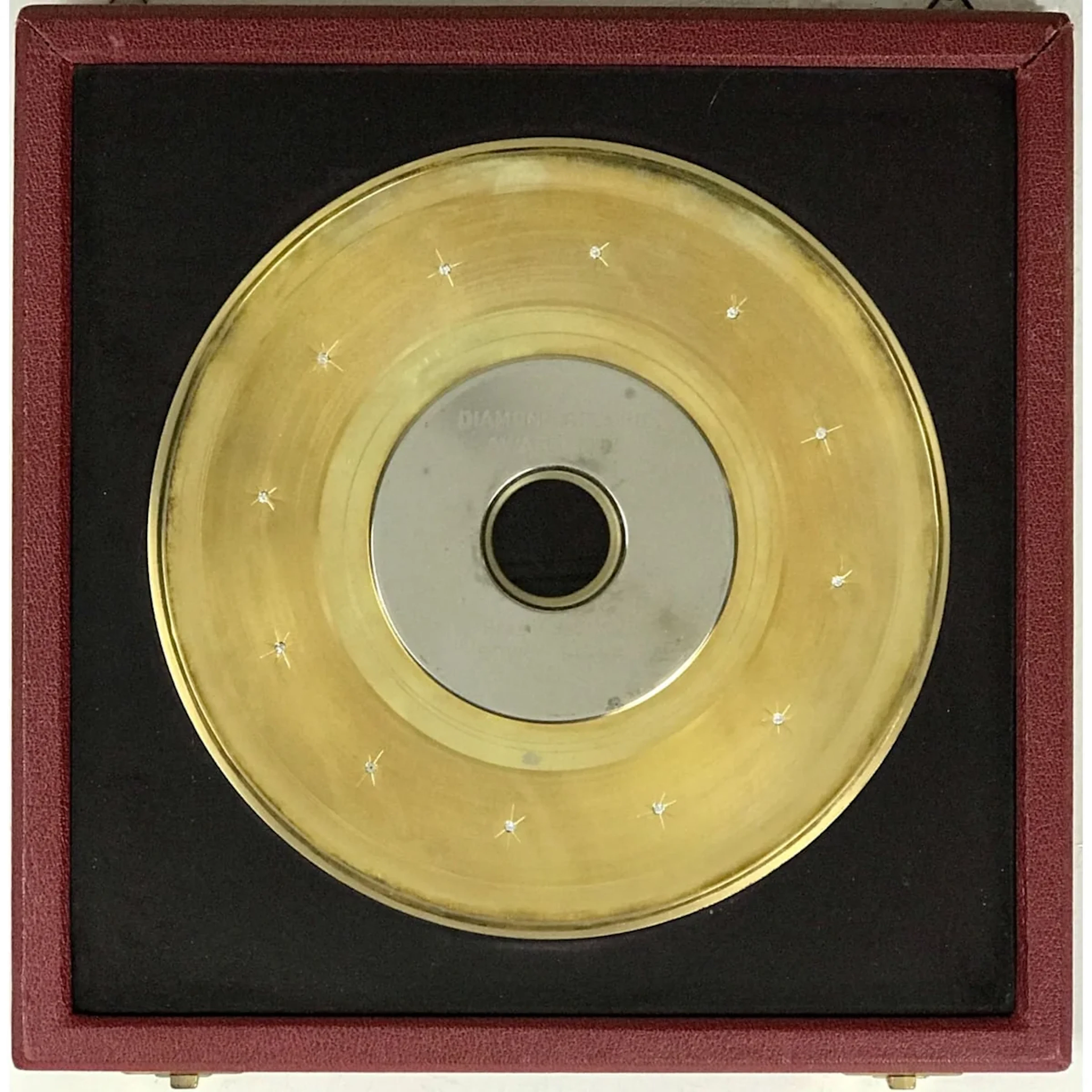 Edwin Starr 1987 Belgian 1ct. Diamond Record Award presented to Edwin
