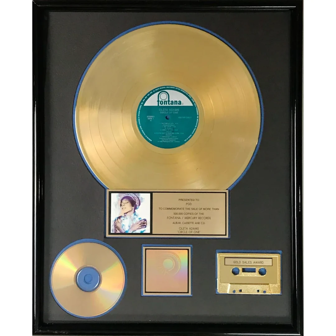 Oleta Adams Circle Of One RIAA Gold Album Award