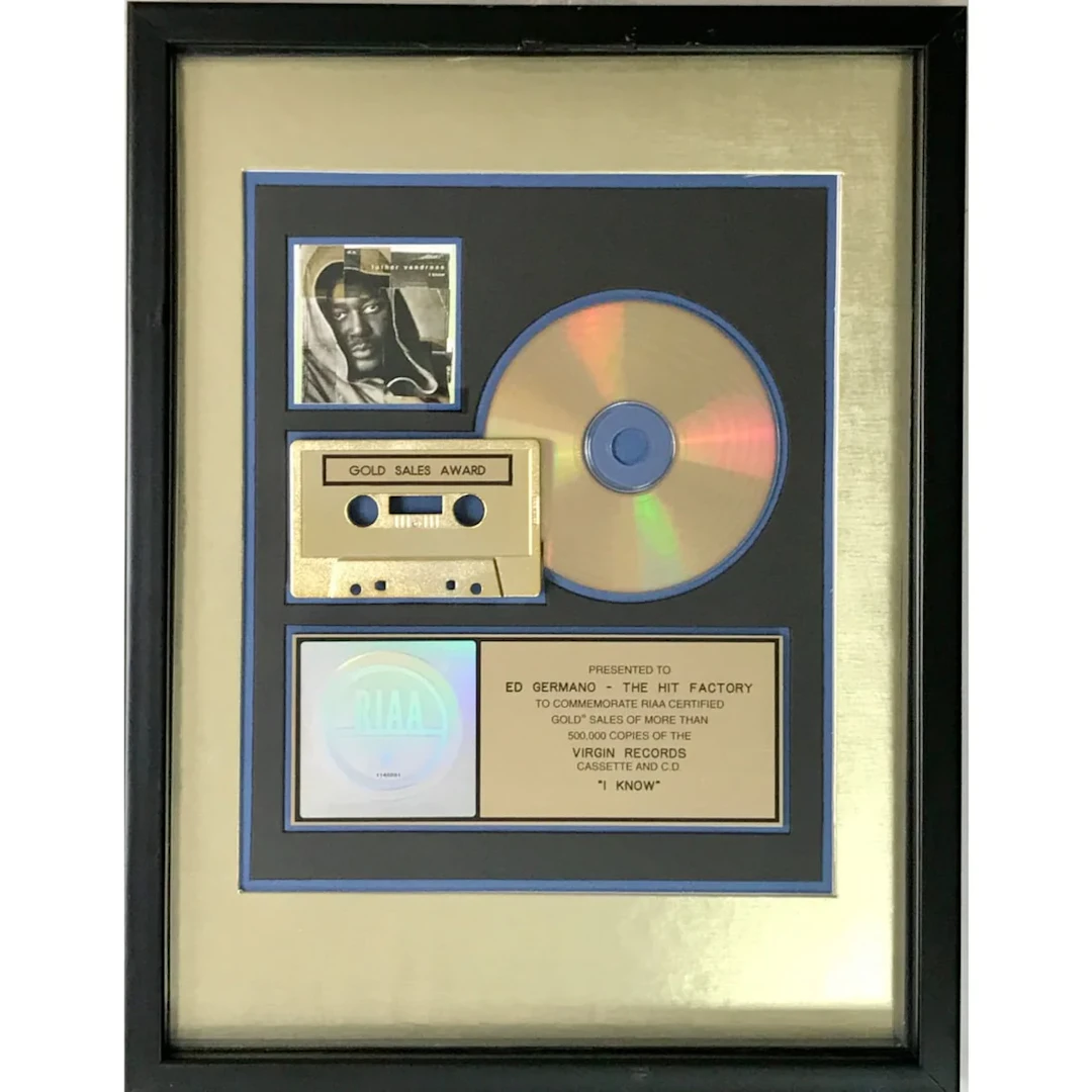 Luther Vandross I Know RIAA Gold Album Award