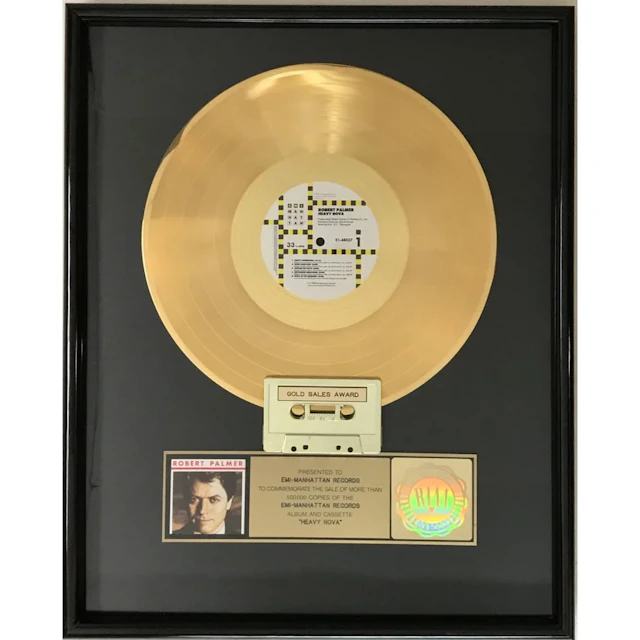 Robert Palmer Heavy Nova RIAA Gold Album Award