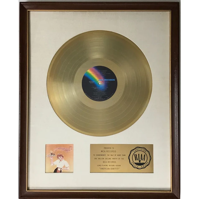 American Graffiti Soundtrack RIAA Gold LP Award - RARE