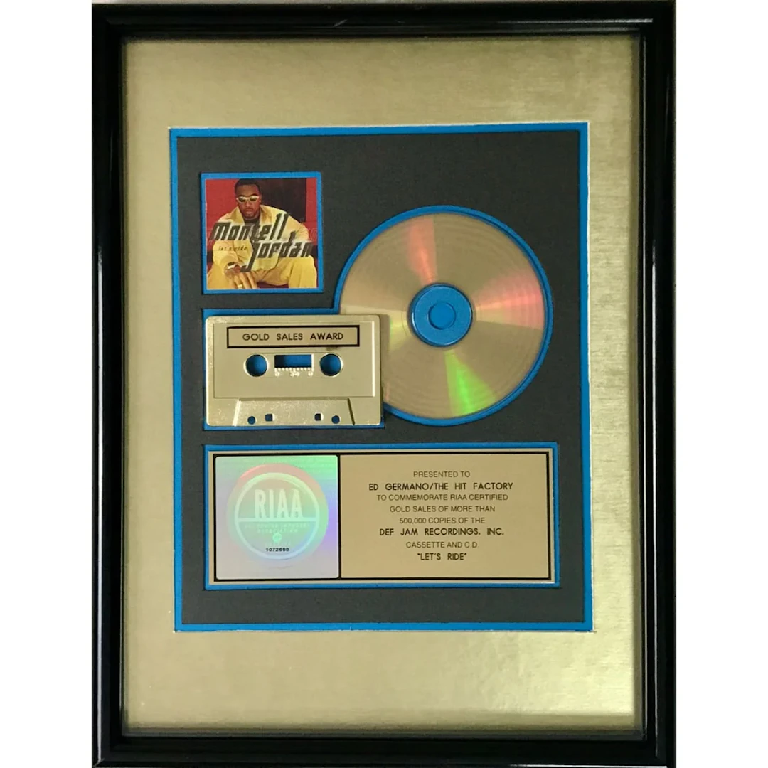 Montell Jordan Let's Ride RIAA Gold Album Award