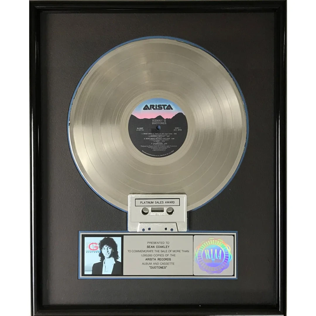 Kenny G Duotones RIAA Platinum Album Award