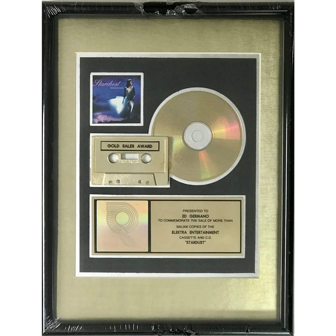 Natalie Cole Stardust RIAA Gold Album Award- NEW, sealed