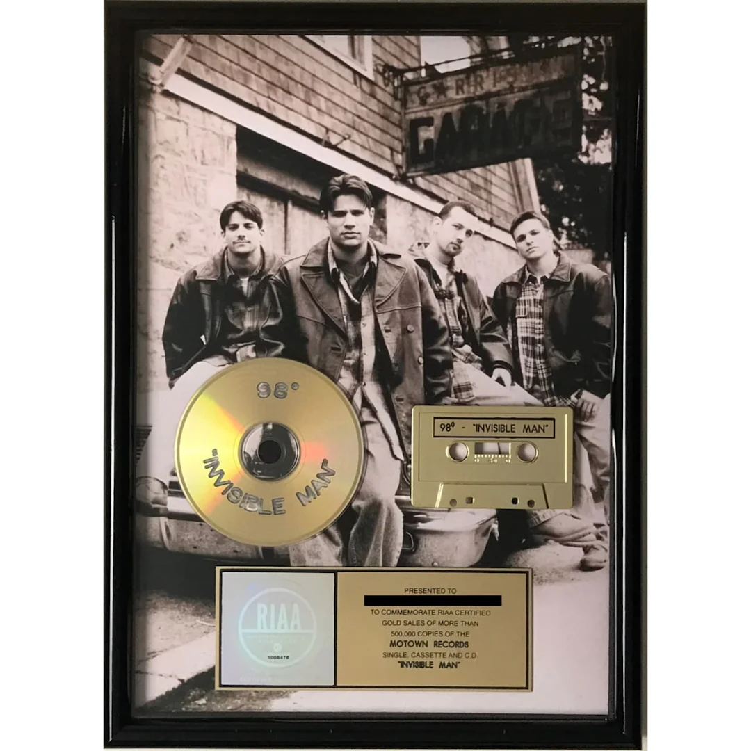 98 Degrees "Invisible Man" RIAA Gold Single Award