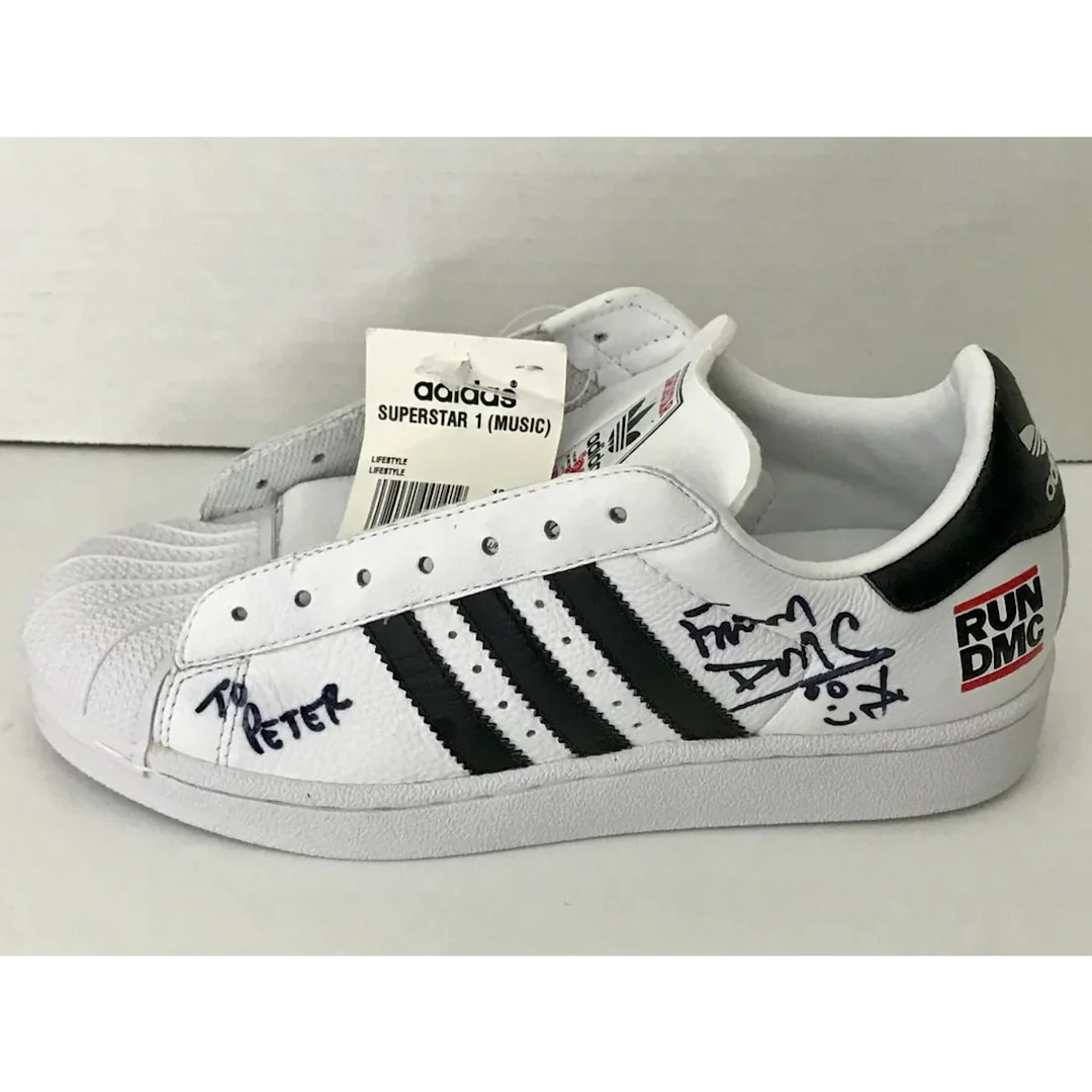 Run-DMC Adidas Sneaker Signed by Reverend Run & DMC w/BAS LOA