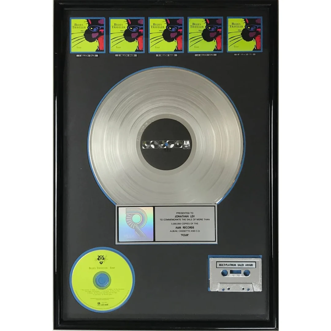 Blues Traveler four RIAA 5x Multi-Platinum Award