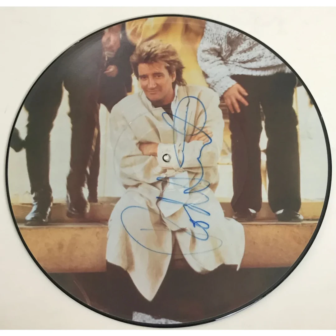 Rod Stewart Signed Picture Disc w/BAS COA