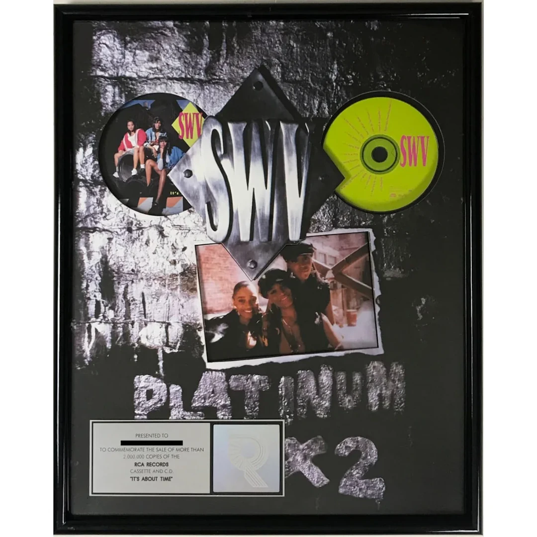 SWV It's About Time RIAA 2x Multi-Platinum Album Award