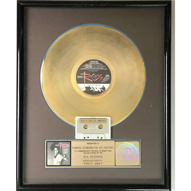 Diana Ross Swept Away RIAA Gold Album Award