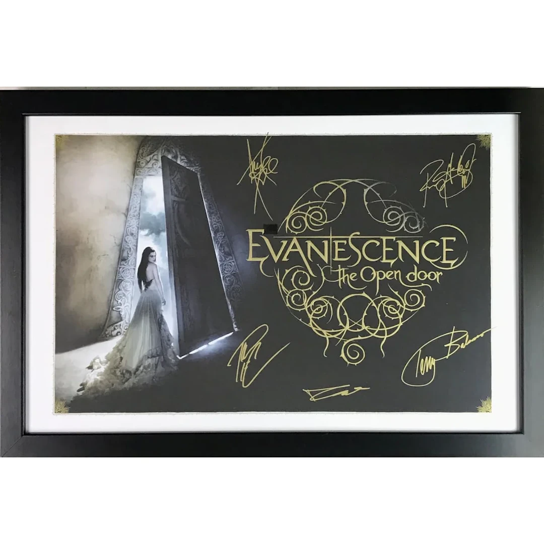 Evanescence The Open Door Poster plate-signed by group