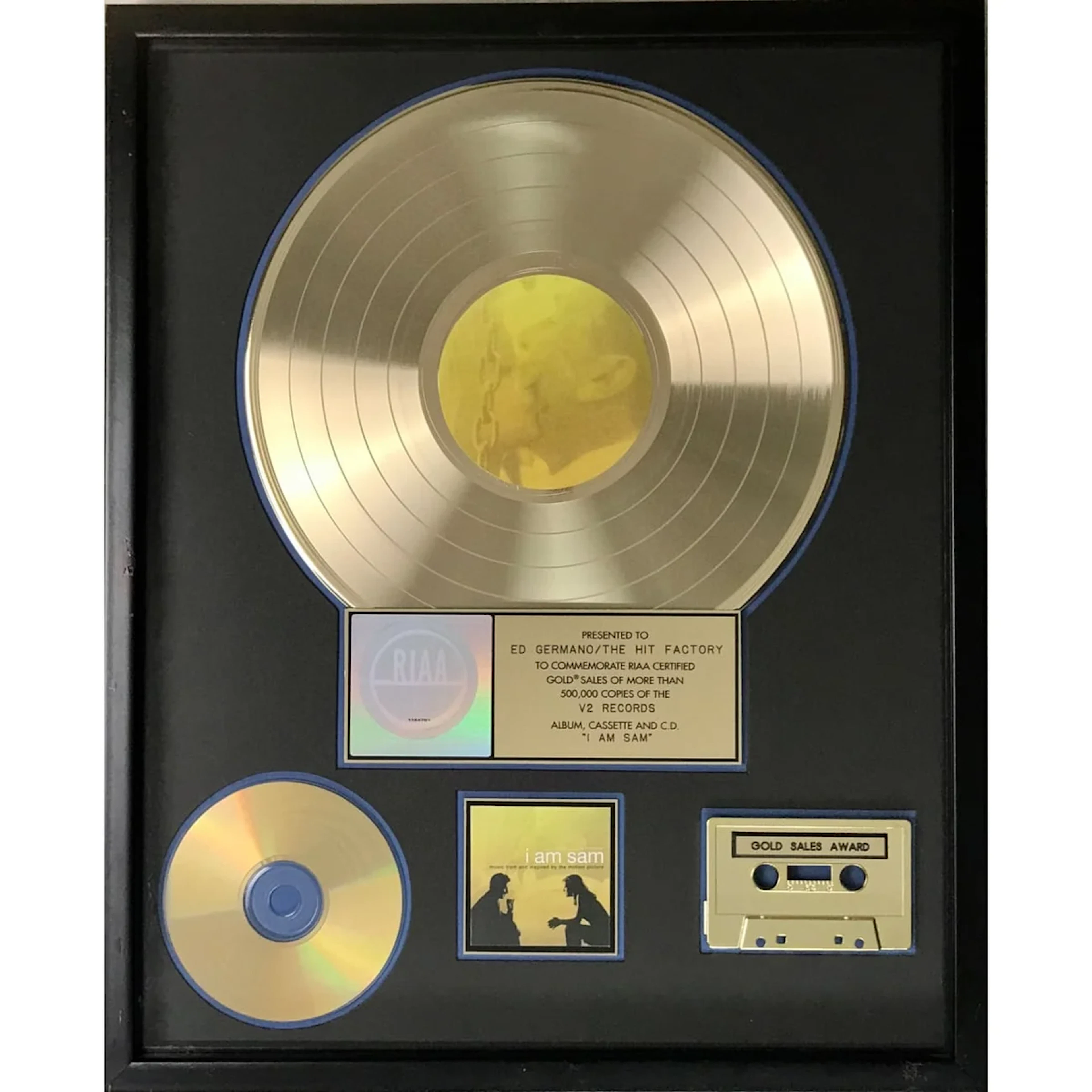I Am Sam Soundtrack RIAA Gold Album Award