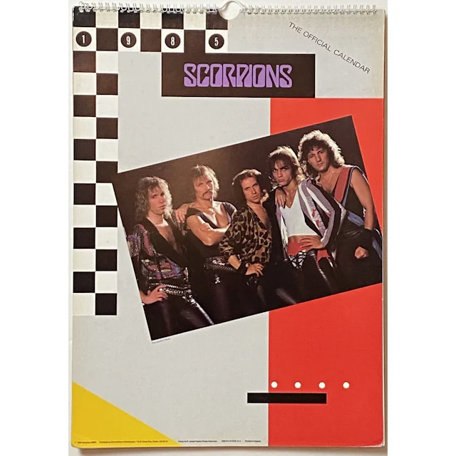 Scorpions Vintage Calendars - 1985 and 1993