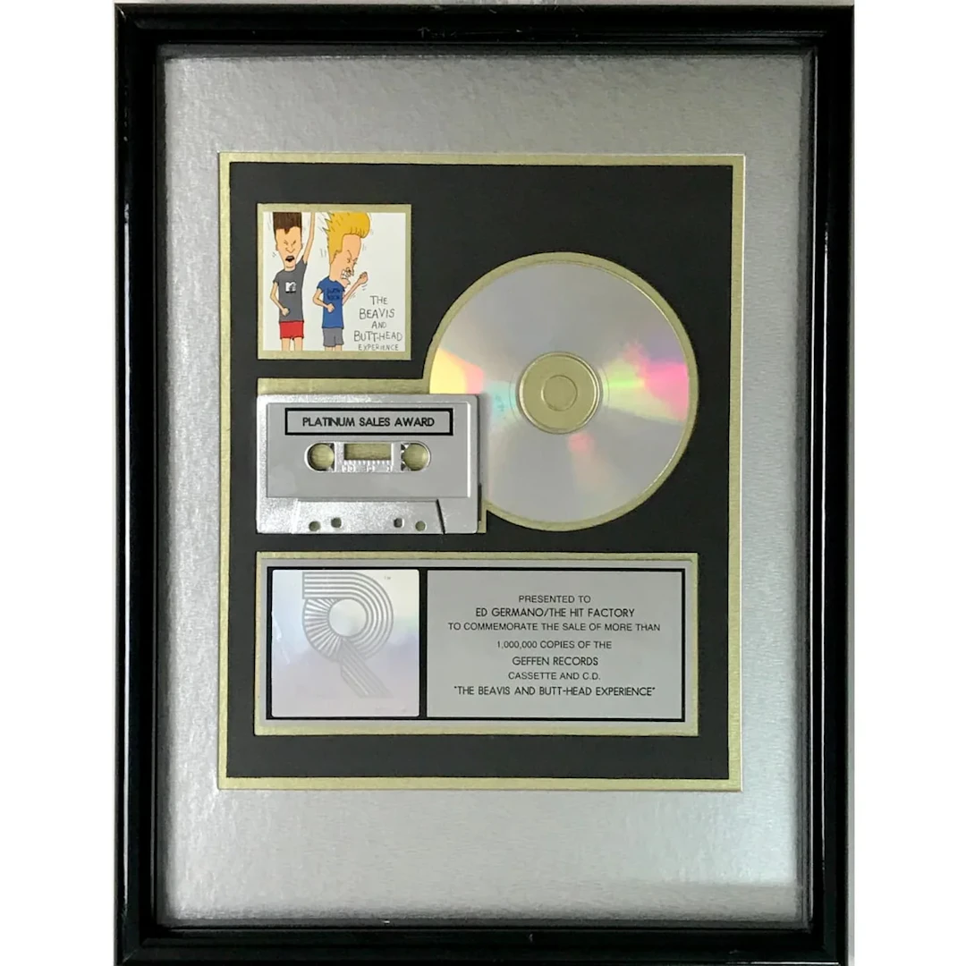 The Beavis and Butt-Head Experience RIAA Platinum Album Award