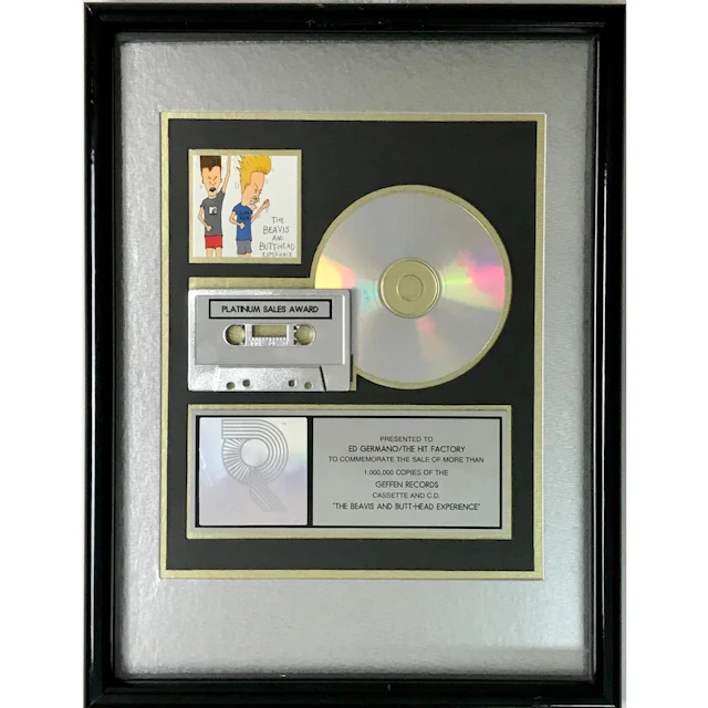The Beavis and Butt-Head Experience RIAA Platinum Album Award