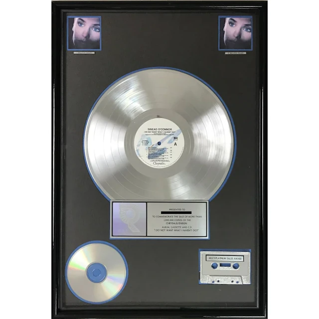 Sinead O'Connor I Do Not Want What I Haven't Got RIAA 2x Multi-Platinum