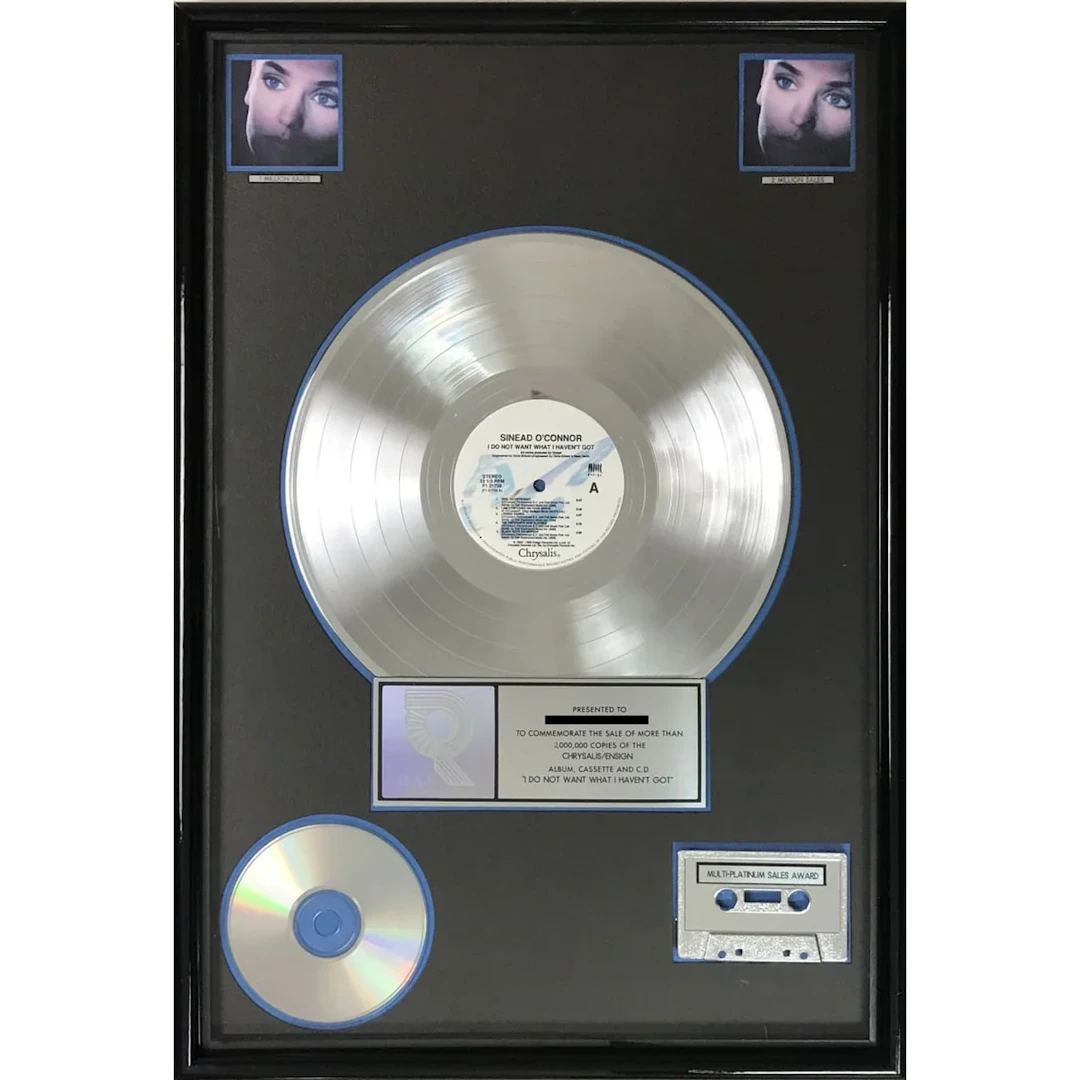 Sinead O'Connor I Do Not Want What I Haven't Got RIAA 2x Multi-Platinum