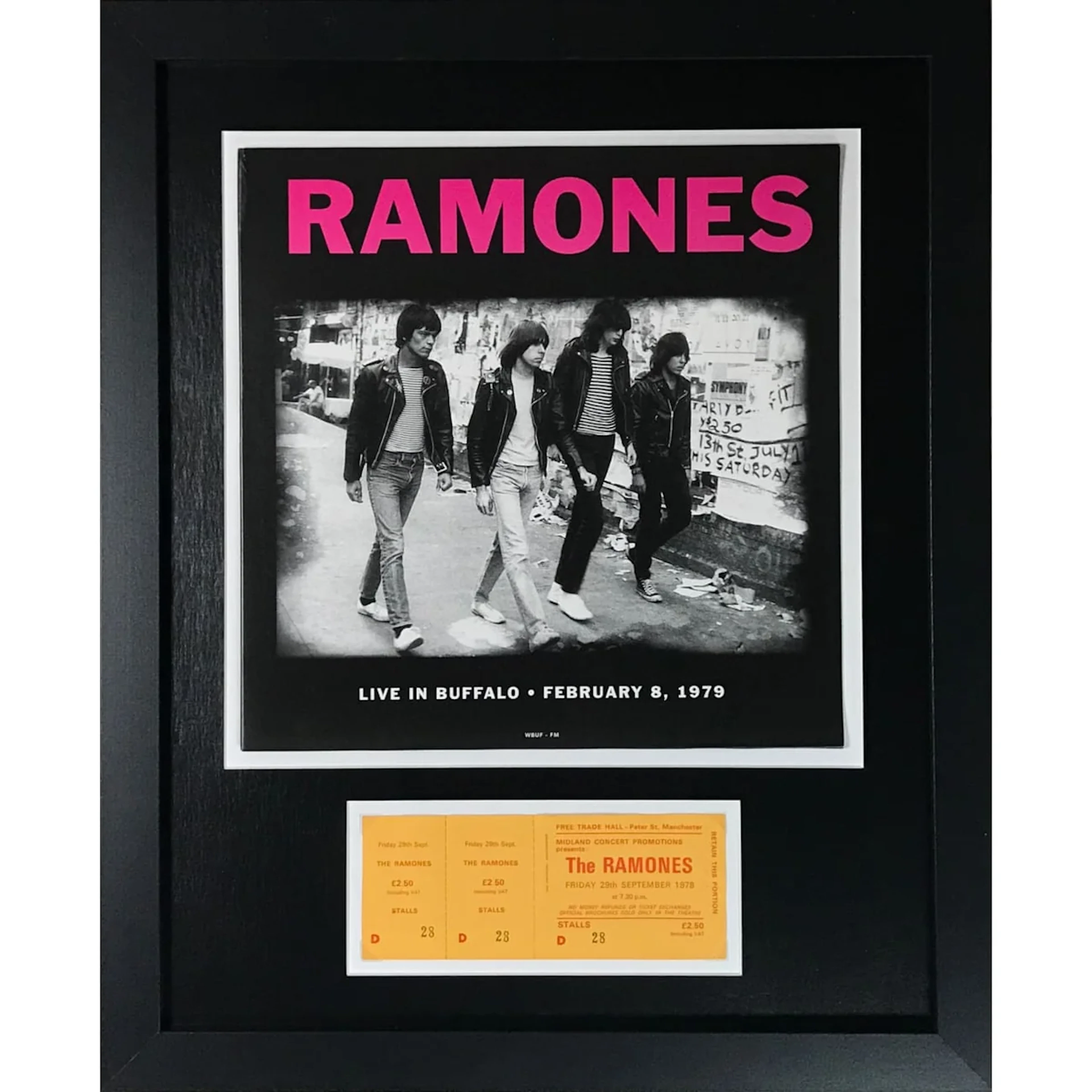 Ramones Genuine 1978 Ticket Collage