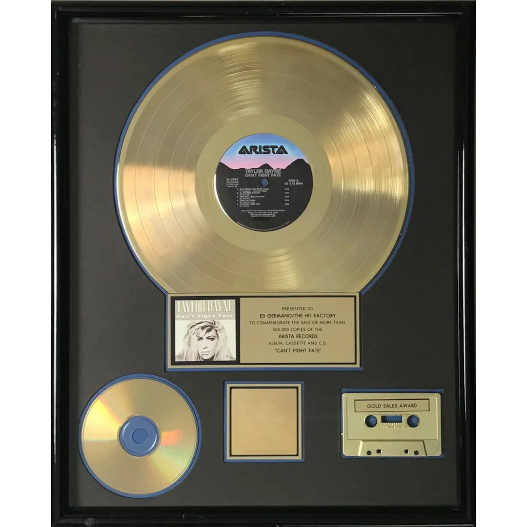 Taylor Dayne Can't Fight Fate RIAA Gold Album Award