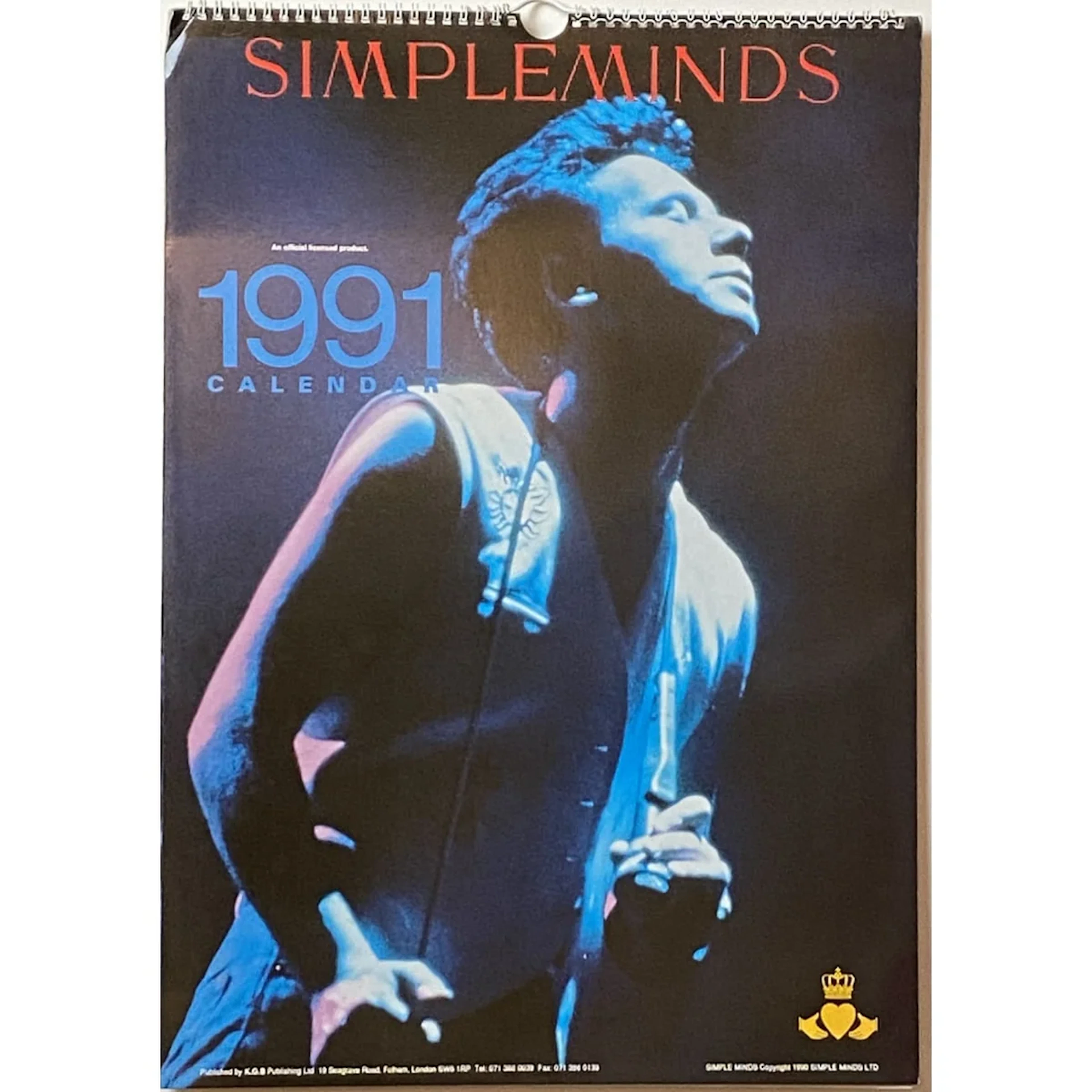 Simple Minds Vintage Calendars - 1988 and 1991