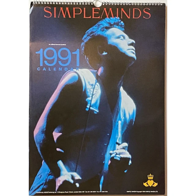 Simple Minds Vintage Calendars - 1988 and 1991