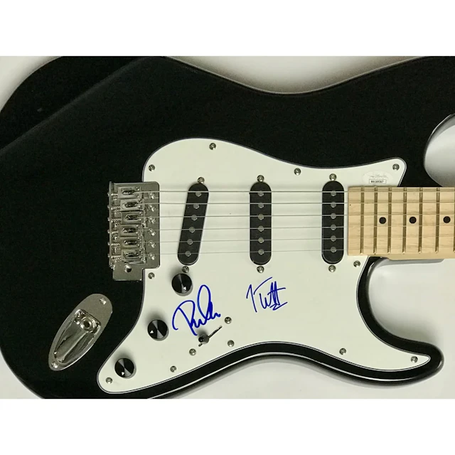 Def Leppard Phil Collen & Joe Elliot Signed Guitar w/JSA COA