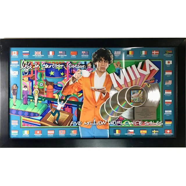 MIKA Life In Cartoon Motion 5M Sold Casablanca/Universal Album Award