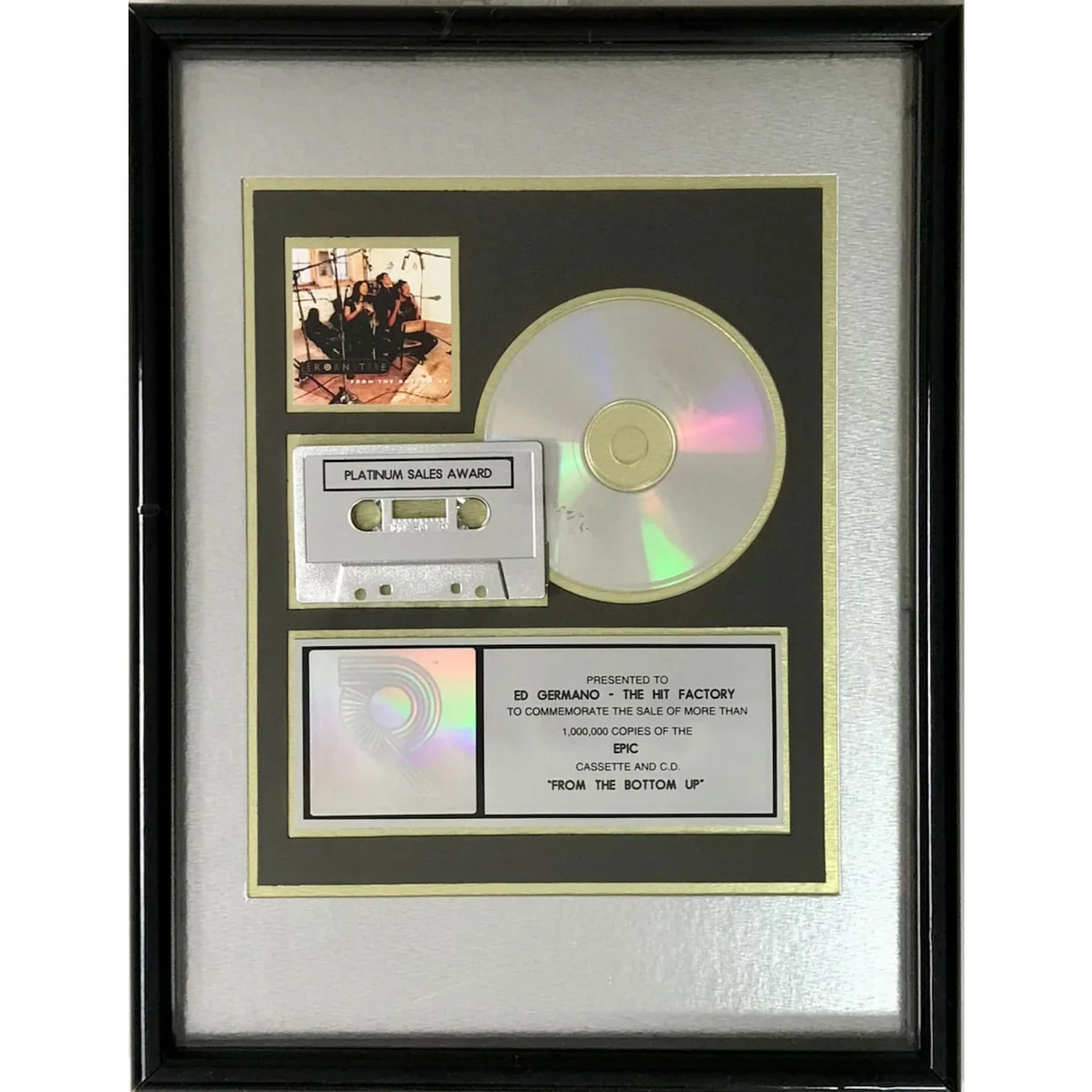 Brownstone From The Bottom Up RIAA Platinum Album Award