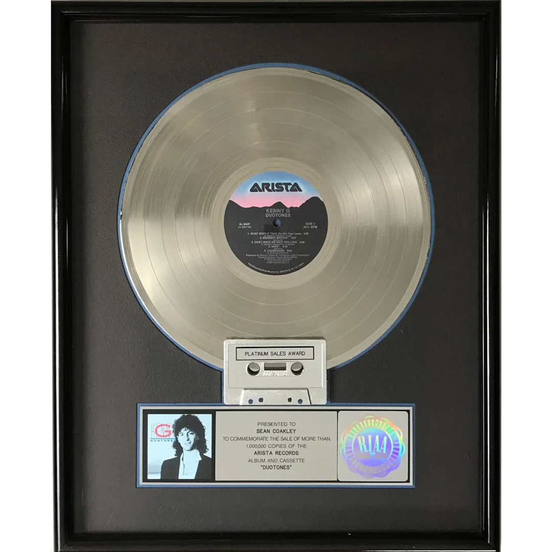 Kenny G Duotones RIAA Platinum Album Award